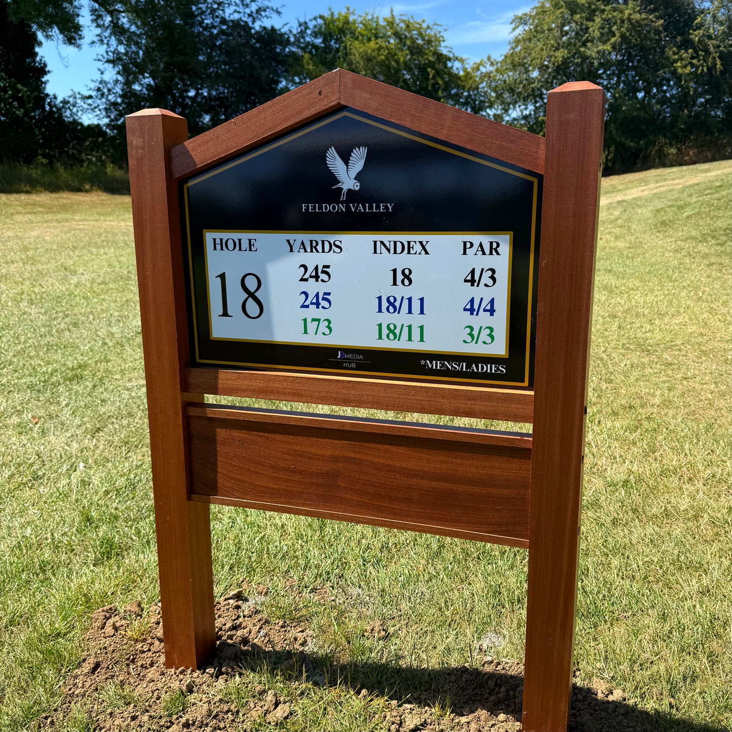 18 x JB ProPanel Ecowood / Hardwood Tee Signs - No cost