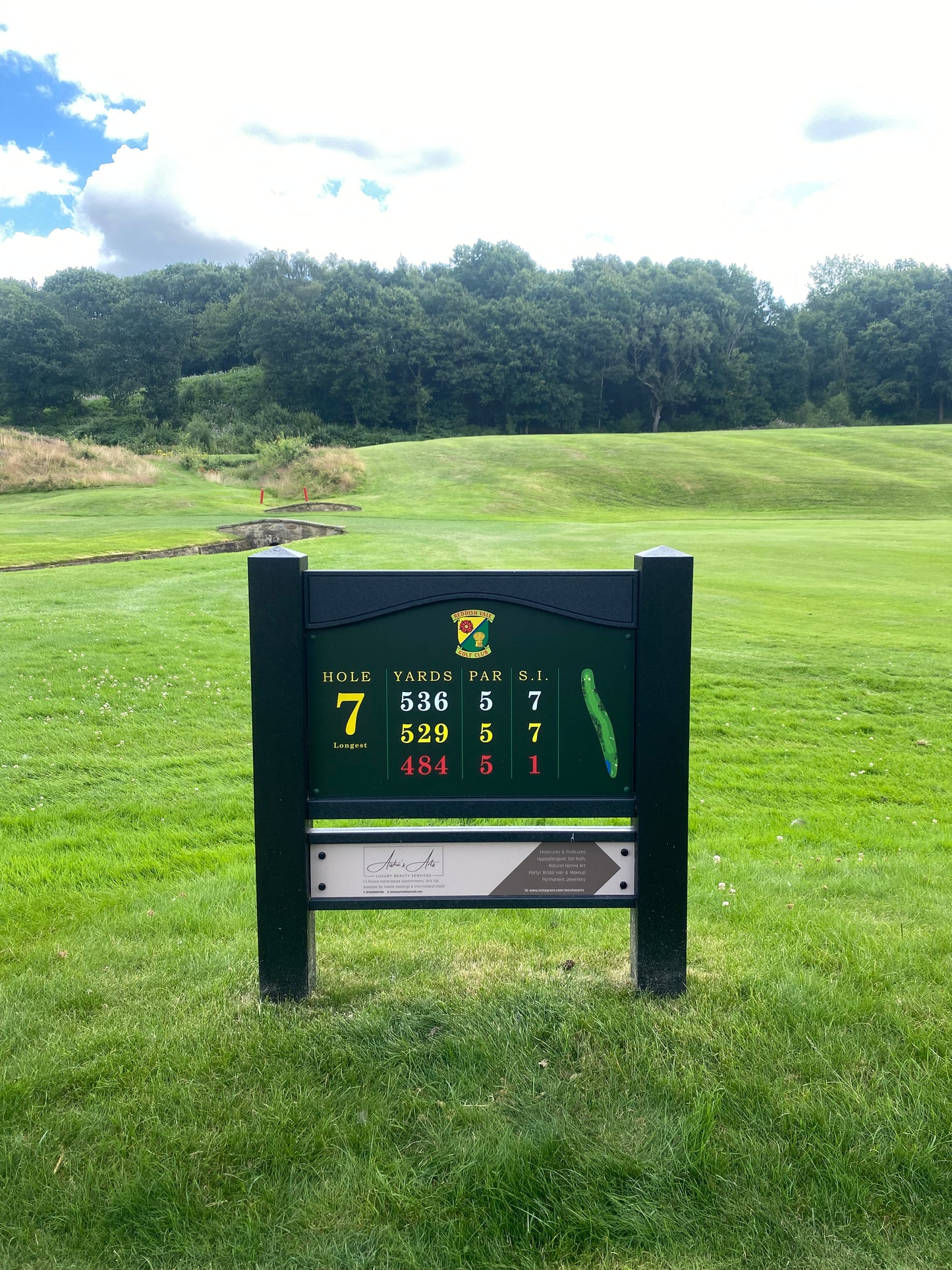 18 Holes of Twin Post Tee Box Signs - No Cost